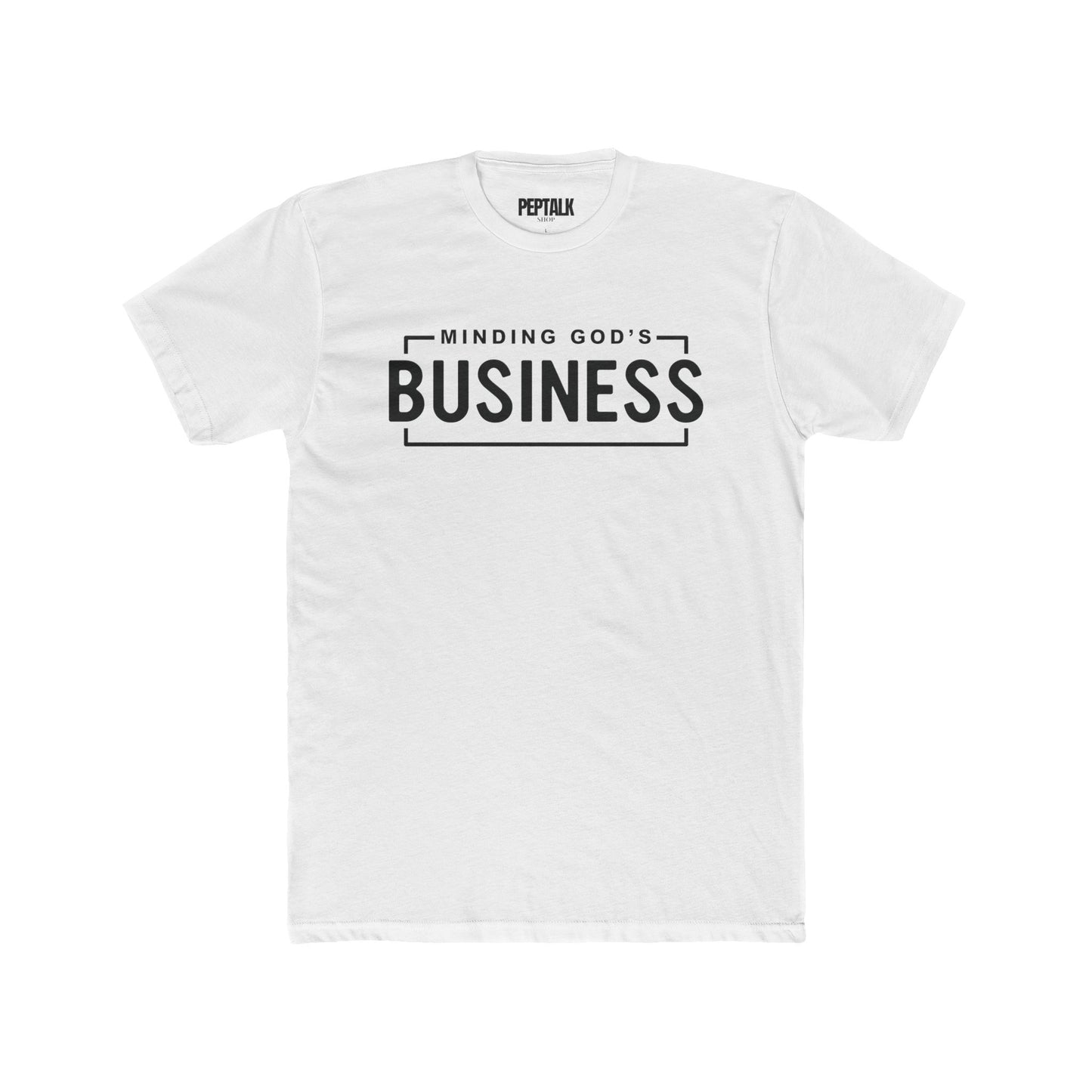 minding god's business crew tee