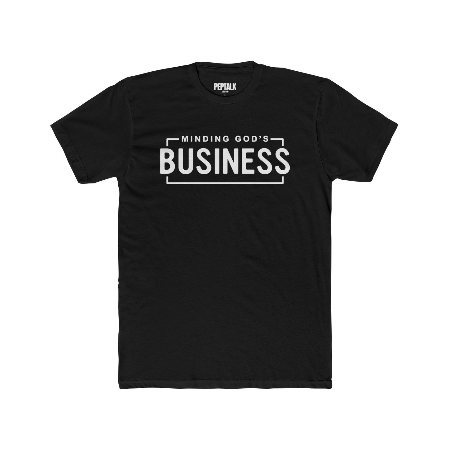 minding god's business crew tee