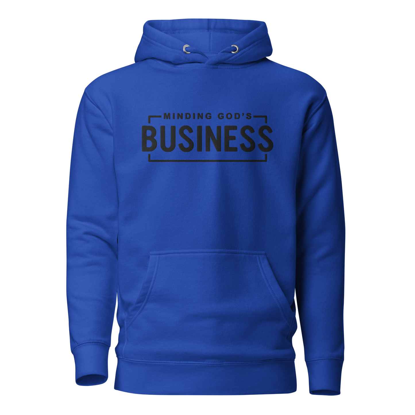 minding god's business embroidered hoodie