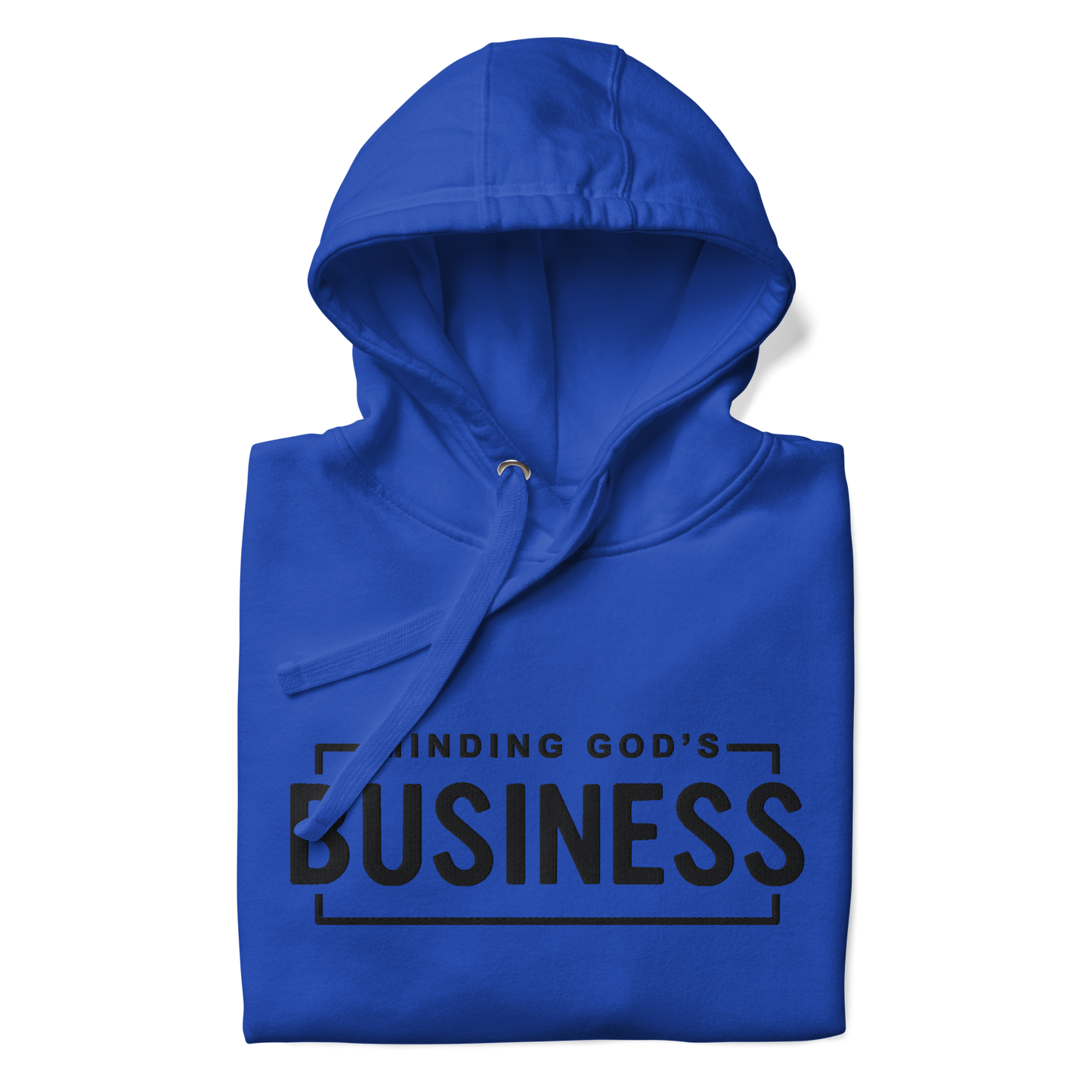 minding god's business embroidered hoodie